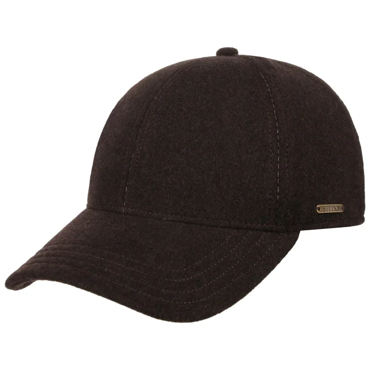 Stetson Baseball Cap Wool/Cashmere EF Brown