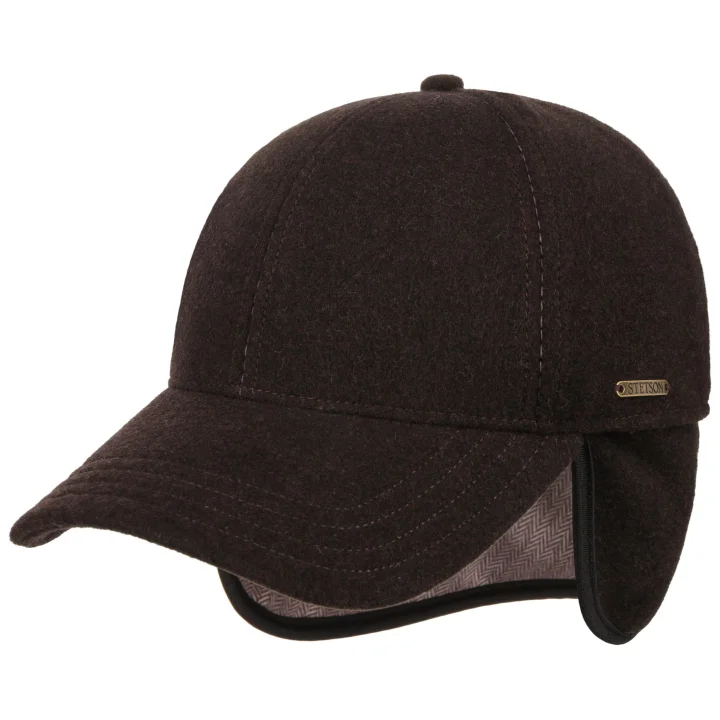 Stetson Baseball Cap Wool/Cashmere EF Brown