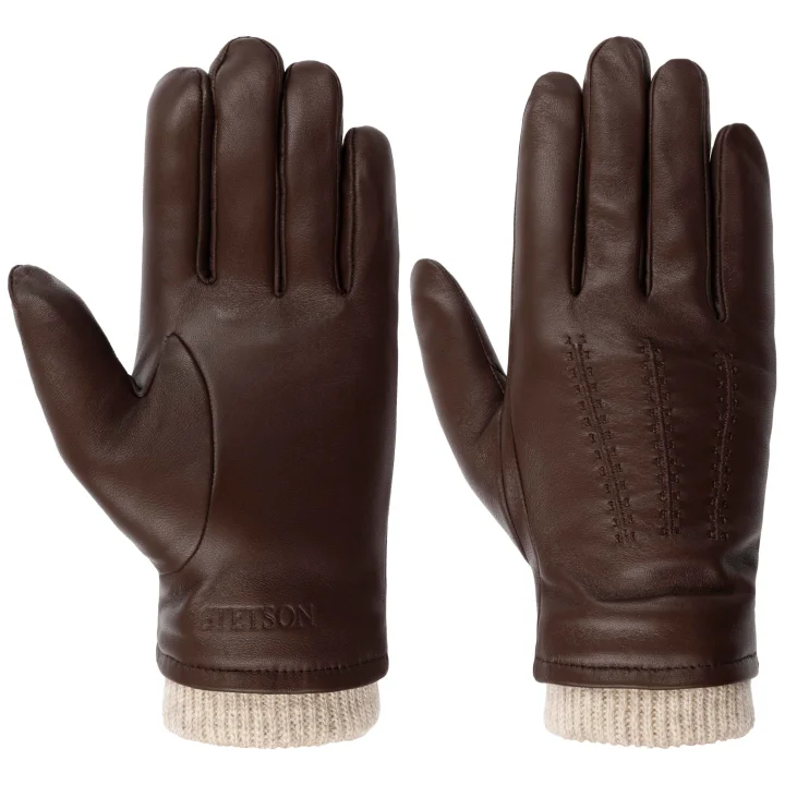 Stetson Gloves Sheepskin Conductive Brown
