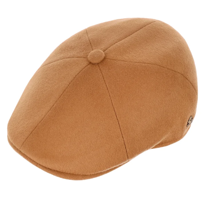 Gavroche z Nausznikami 100% Kaszmir Camel