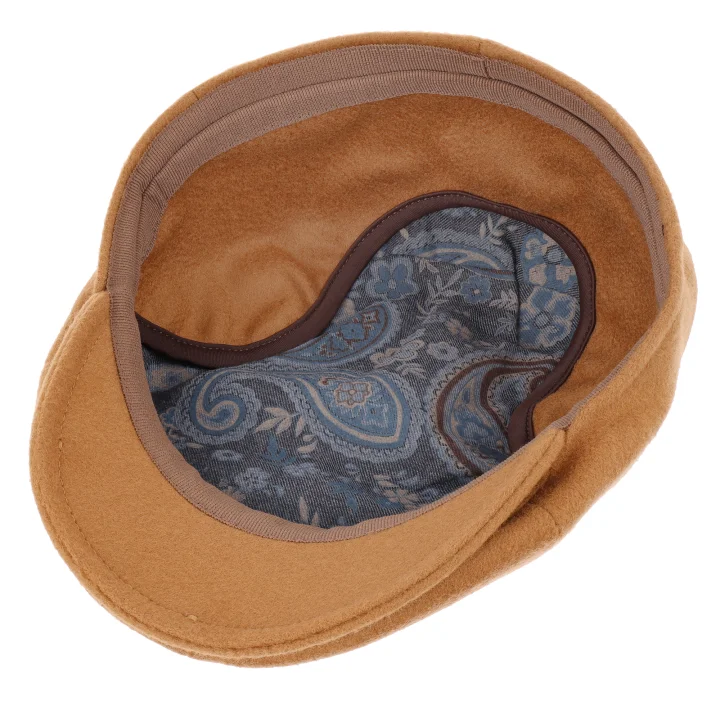 Gavroche z Nausznikami 100% Kaszmir Camel