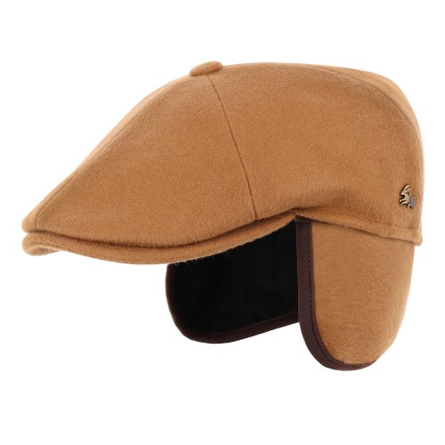 Gavroche z Nausznikami 100% Kaszmir Camel