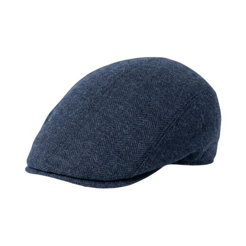 Flat Cap Virgin Wool Granatowy