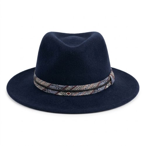Fedora Boho Granatowa