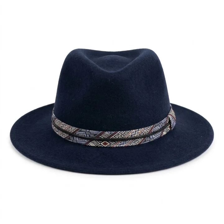 Fedora Boho Granatowa
