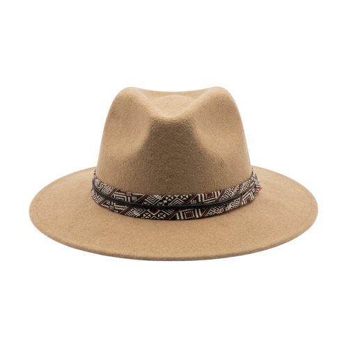 Fedora Boho Beżowa
