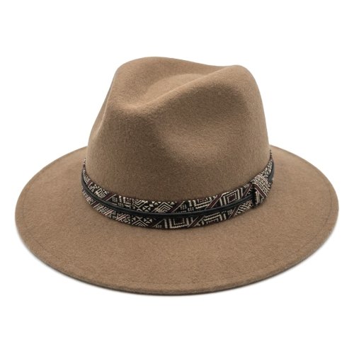 Fedora Boho Beżowa