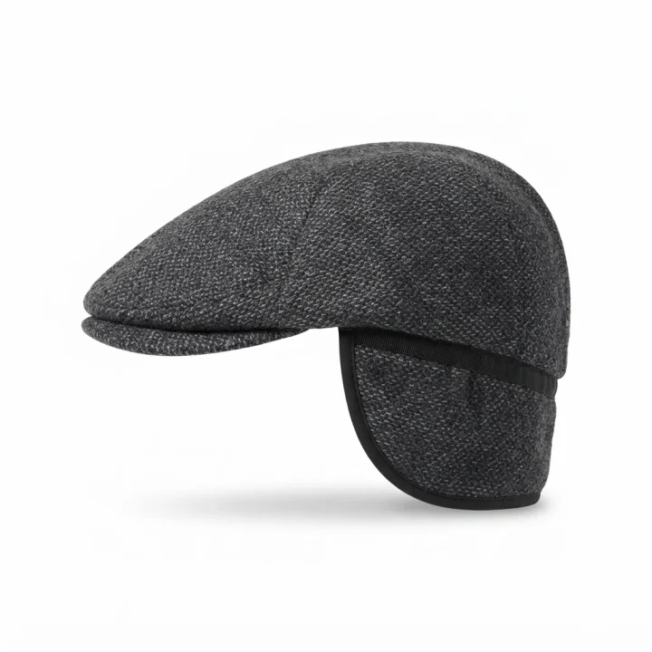 Casquette Oscar gris anthracite avec cache-oreilles