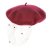 Burgundy Beret with Veil