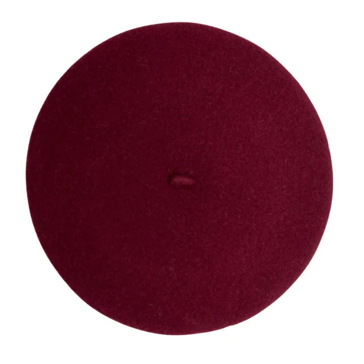Burgundy Beret with Veil