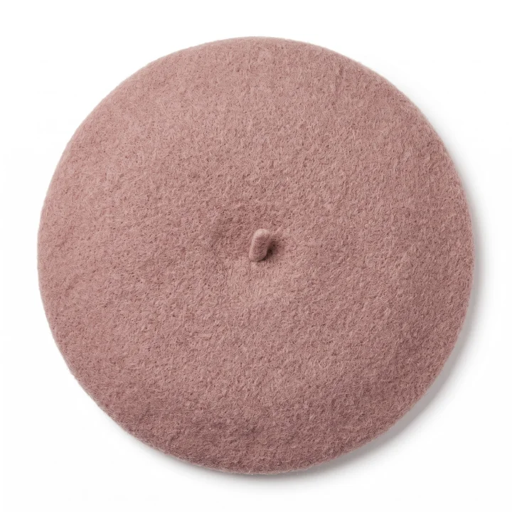Beret z Woalką Różowy