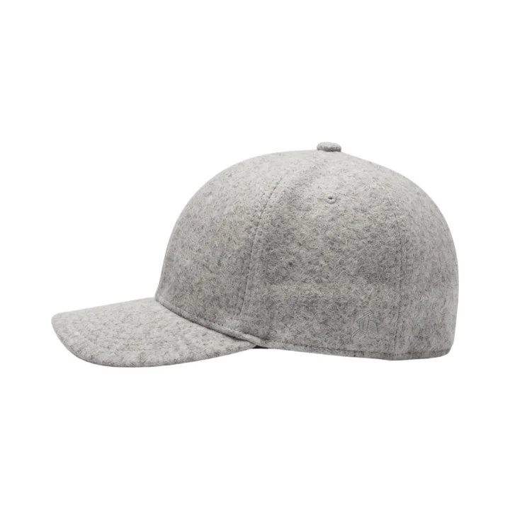 Baseball Cap Virgin Wool Szary z Nausznikami