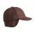 Baseball Cap Virgin Wool Bordowy z Nausznikami