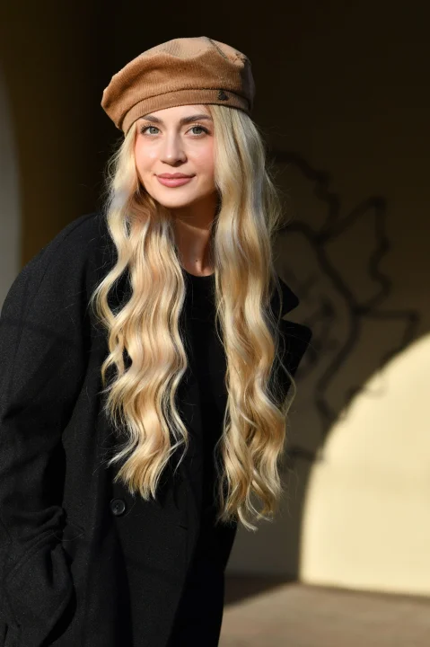 Beret Sztruksowy Beżowy