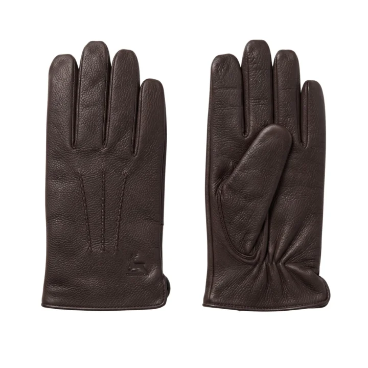 Leather Gloves Brown Deerskin