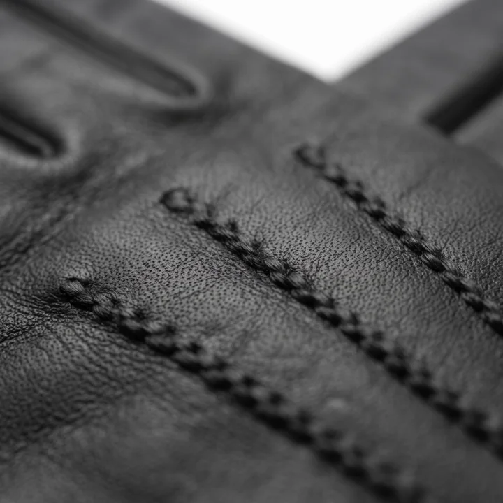 Rękawiczki Skórzane Classic Stitch Black