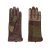 Brown Tweed and Leather Gloves