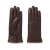 Quilted Brown Leather Gloves