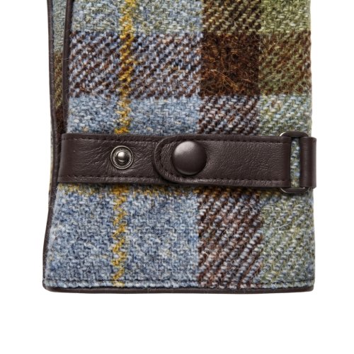 Tweed Gloves with Leather Strap