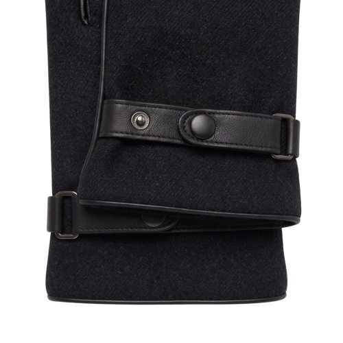 Norman Black Leather Gloves