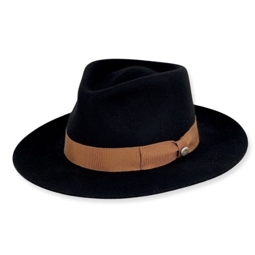 Le Szapo Parisian Fedora Czarny