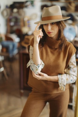 Le Szapo Parisian Fedora Taupe