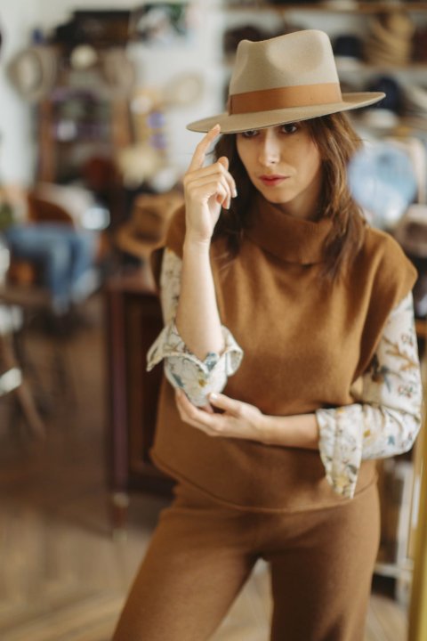 Le Szapo Parisian Fedora Taupe
