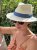 Le Szapo Panama Traveller Natural z błękitną wstążką