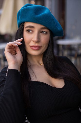 Beret Turkusowy