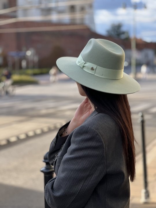 Le Szapo Ladies Fedora Miętowa