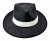 Le Szapo Panama Fedora Black