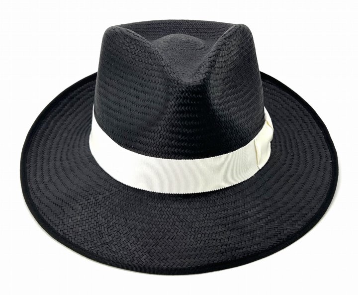 Le Szapo Panama Fedora Black