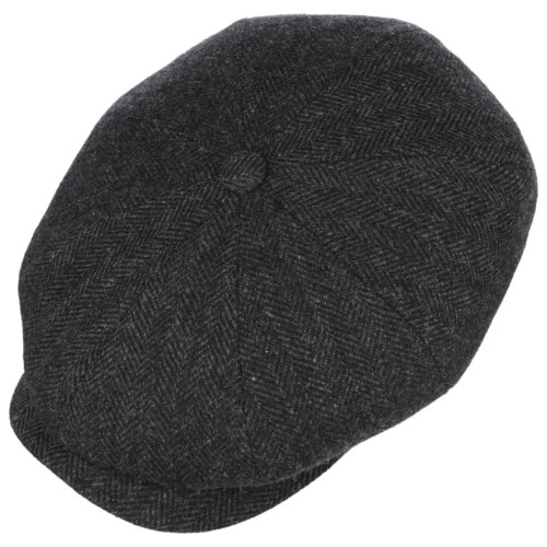 Stetson Hatteras Classic Ear Flaps Herringbone Dark Grey
