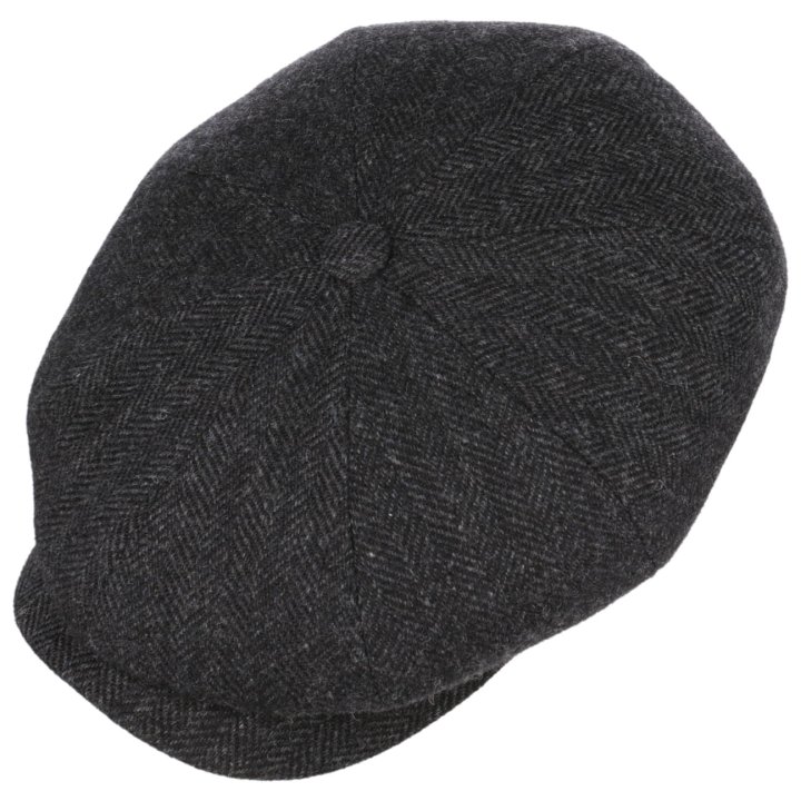 Stetson Hatteras Classic Ear Flaps Herringbone Dark Grey