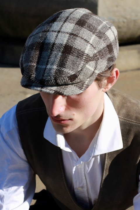 Stetson Kaszkiet Undyed Harris Tweed Driver Cap