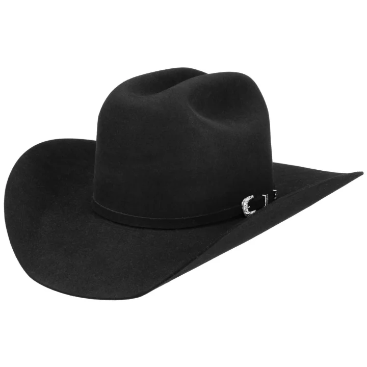 JJ Hats Western Woolfelt Czarny