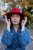 Le Szapo Ladies Fedora Czerwona