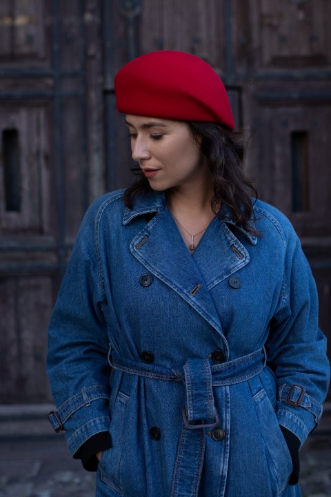 Le Szapo Beret Lili Czerwony
