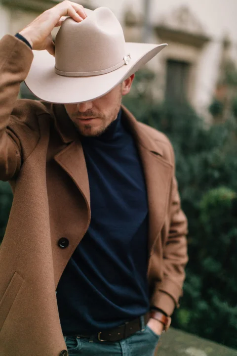 JJ Hats Western Woolfelt Beżowy