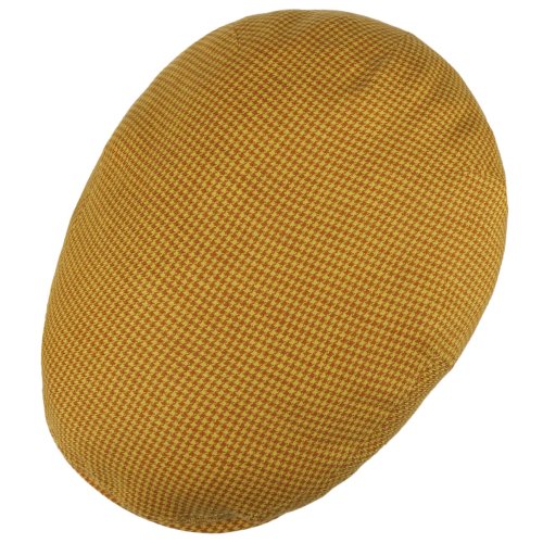 Stetson Kent Houndstooth Golf Flat Cap Yellow