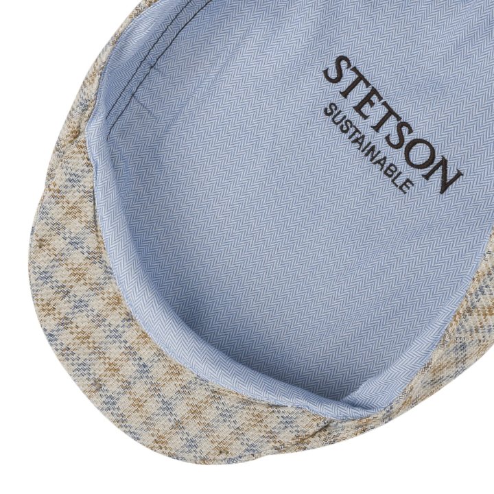 Stetson Driver Cap Linen/Cotton Check Sustainable