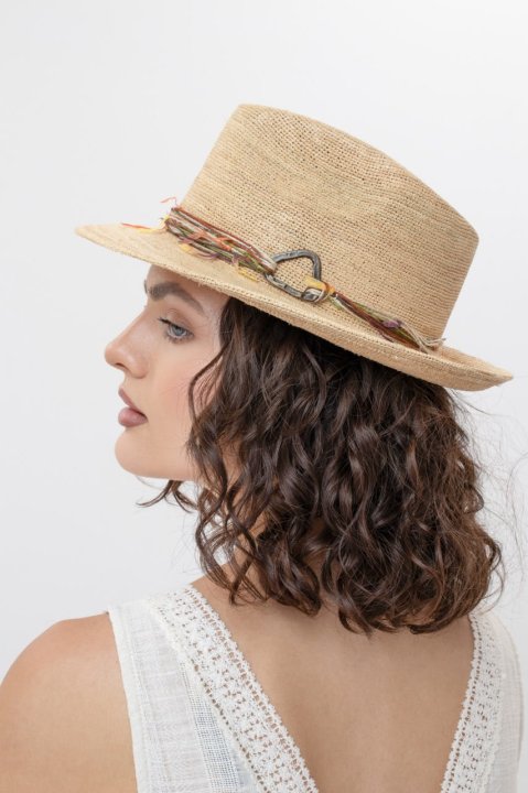 Le Szapo Fedora Raffia Extra Fino Boho