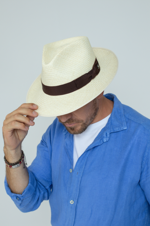 Le Szapo Panama Fedora Natural